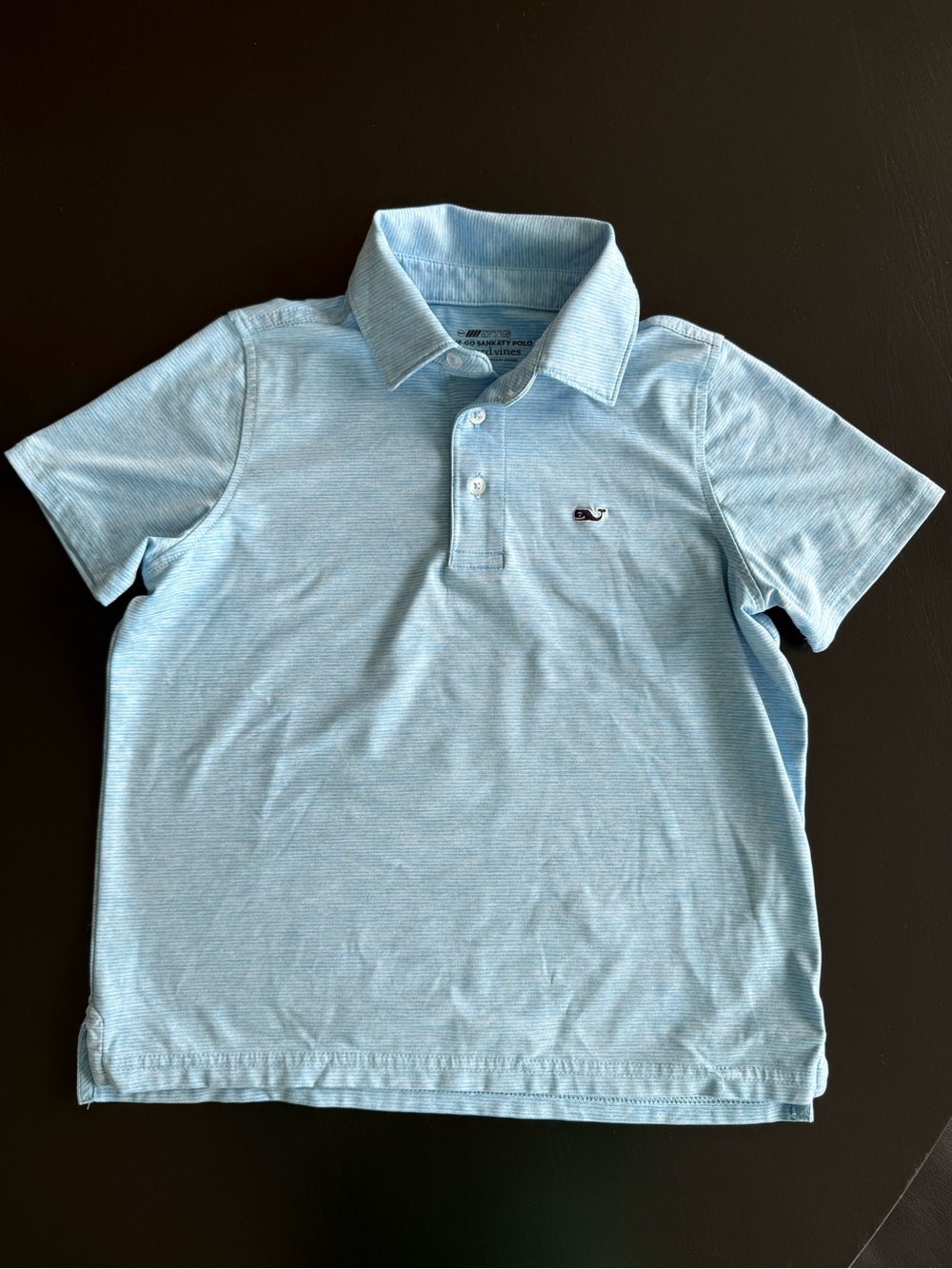 Vineyard Vines Light Blue Boys Polo with Whale Logo